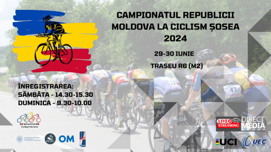 LIVE: Campionatul Republicii Moldova la ciclism șosea 2024