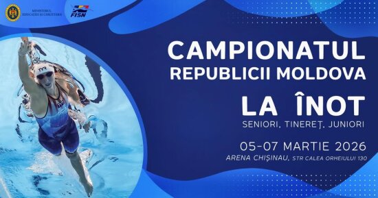 LIVE: Сampionatul Republicii Moldova la înot 2026 (seniori, tinereț, juniori) | 5-7.03.2026